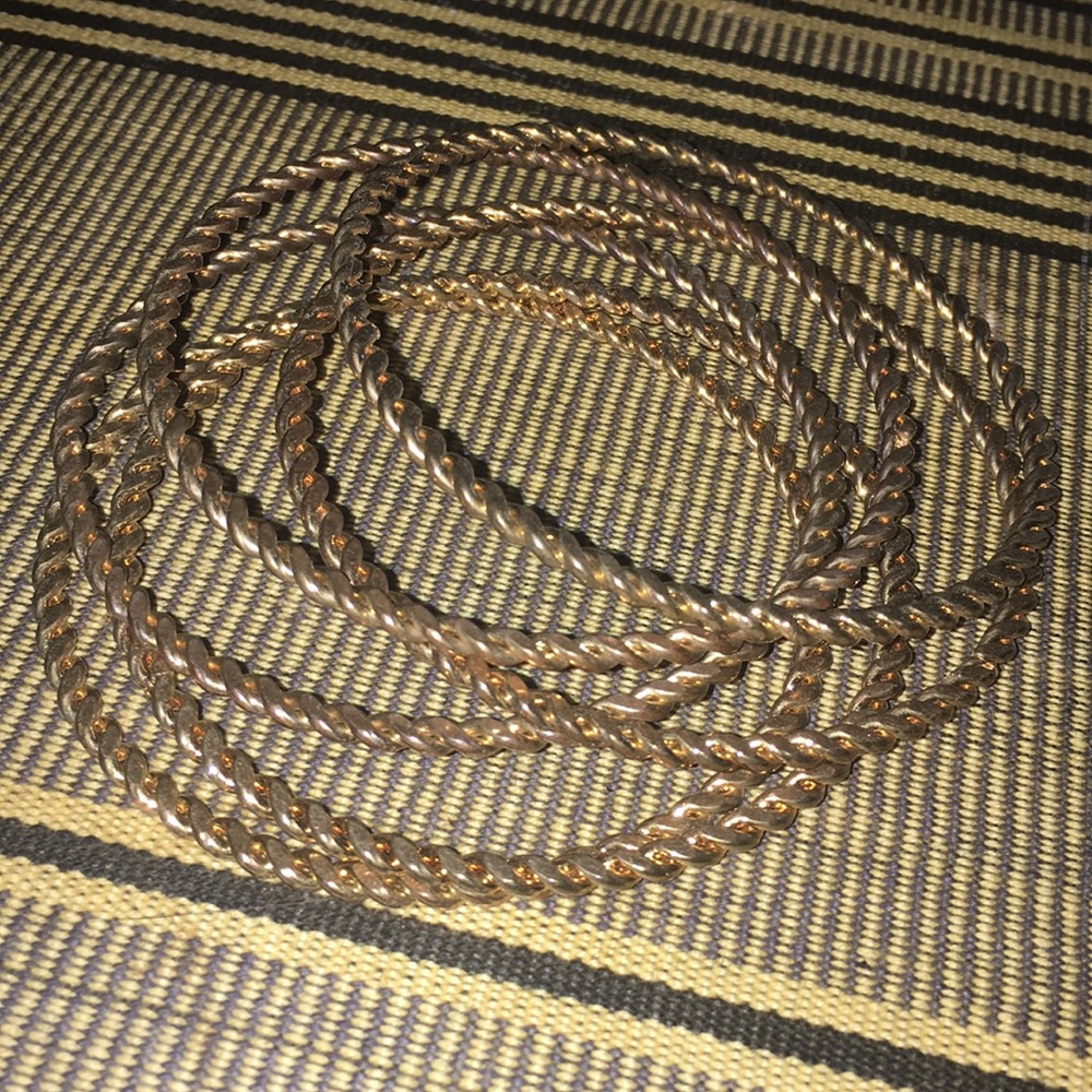 Golden Rope Bangles - Picture 2 of 3